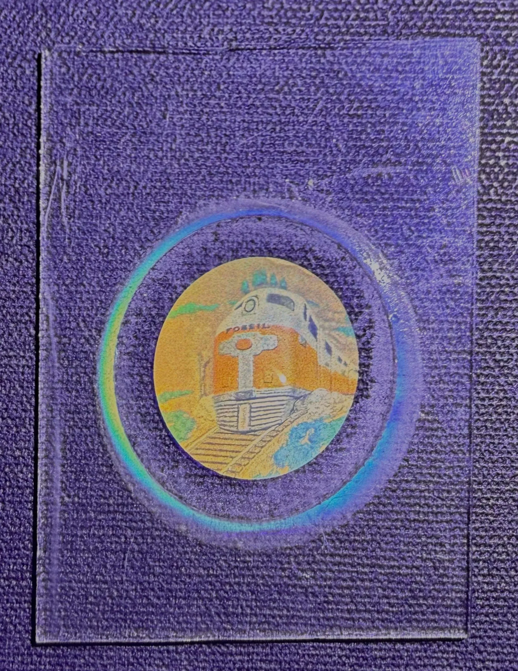 A hologram depicting a fossil.