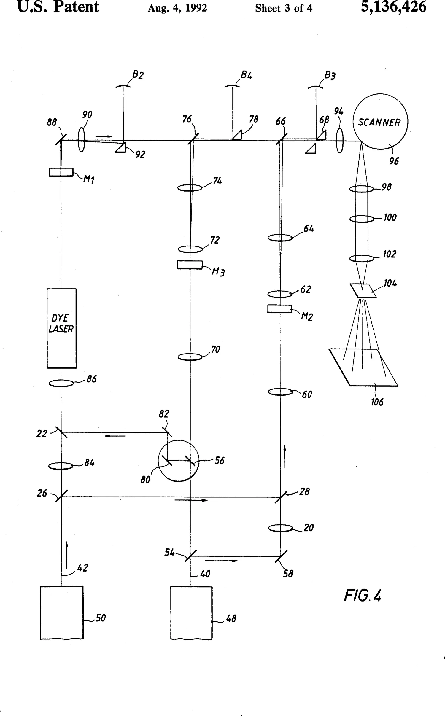 Drawing sheet 3 of 4 from U.S. Patent 5,136,426.