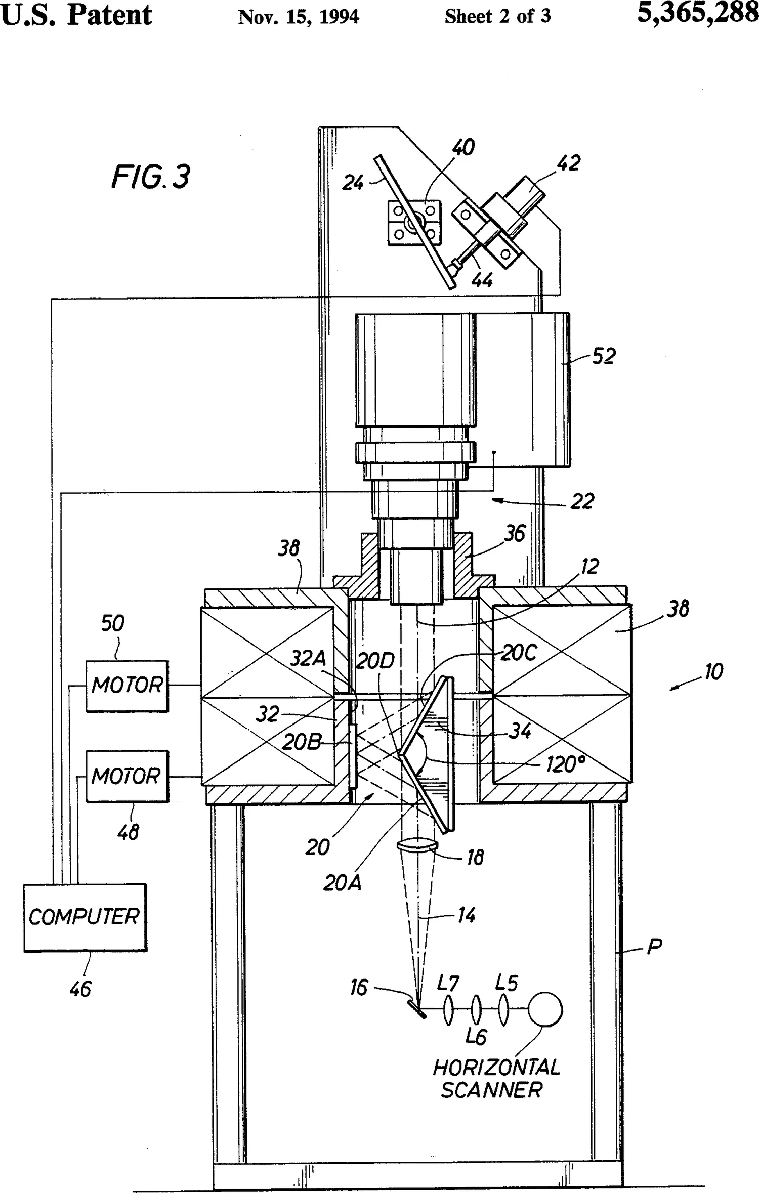 Drawing sheet 2 of 3 from U.S. Patent 5,365,288.